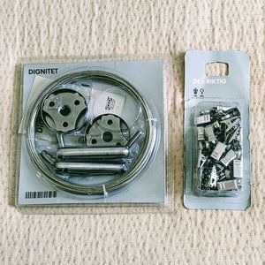 IKEA Dignitet and Riktig pack photo/curtain cables NWT